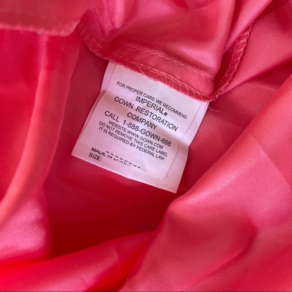 Tony Bowls Evening Gala Coral Chiffon Formal Dress Size 4 - Picture 14 of 14